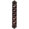 Fringed Moose Salt & Pepper Leather Table Runner - 120 Inch