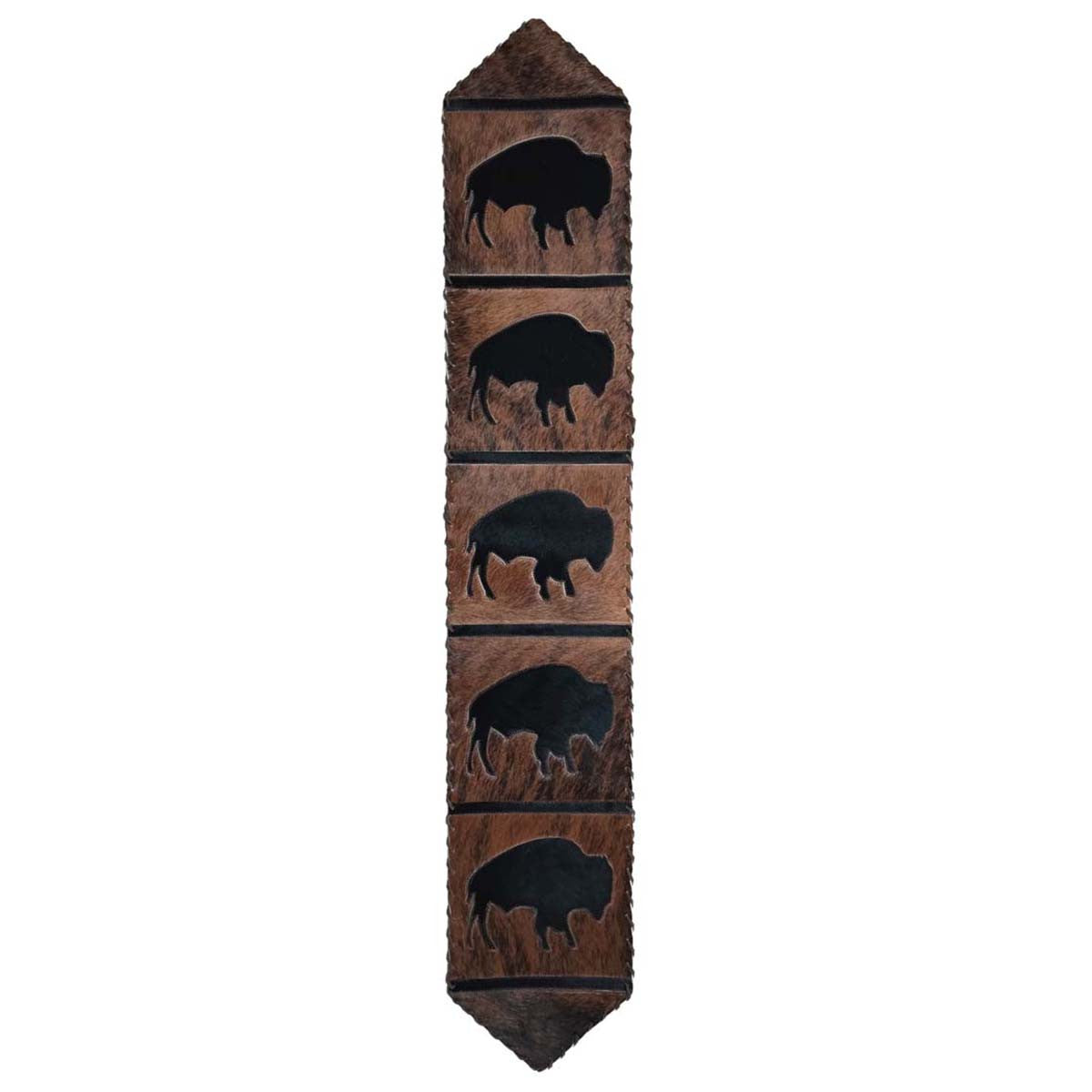 Roaming Bison Brindle Leather Table Runners