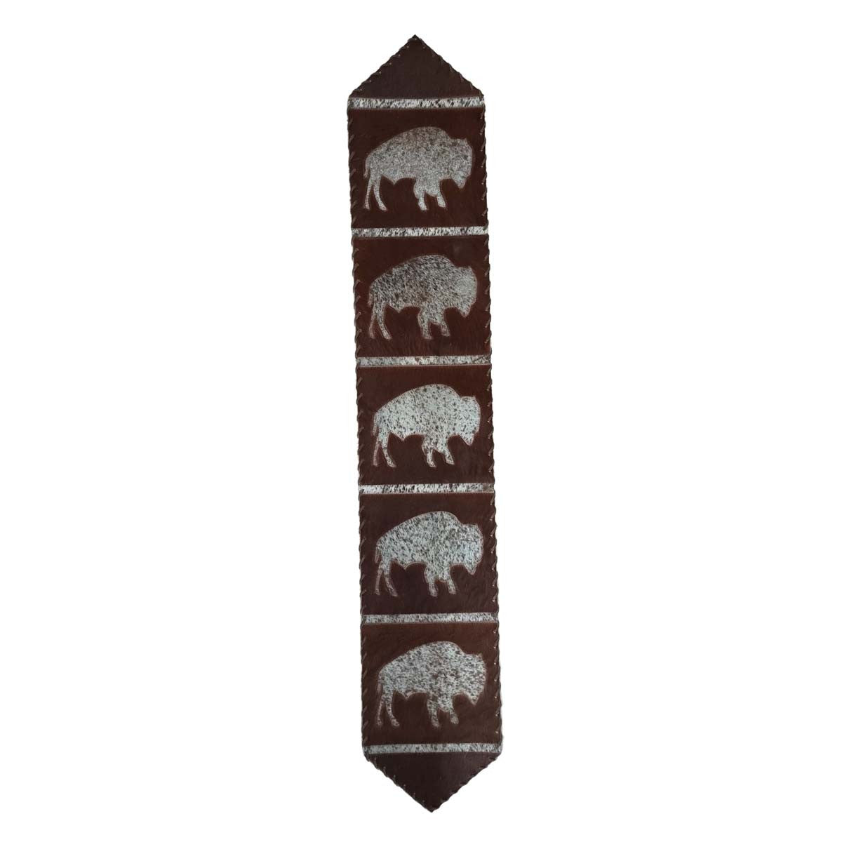 Roaming Bison Dark Leather Table Runners