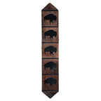 Roaming Bison Brindle Leather Table Runner - 120 Inch