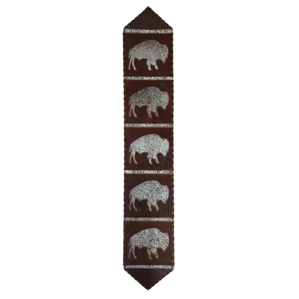 Roaming Bison Dark Leather Table Runners
