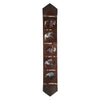 Fringed Roaming Bison Dark Leather Table Runner - 96 Inch