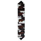 Roaming Bears Brown Leather Table Runner - 96 Inch