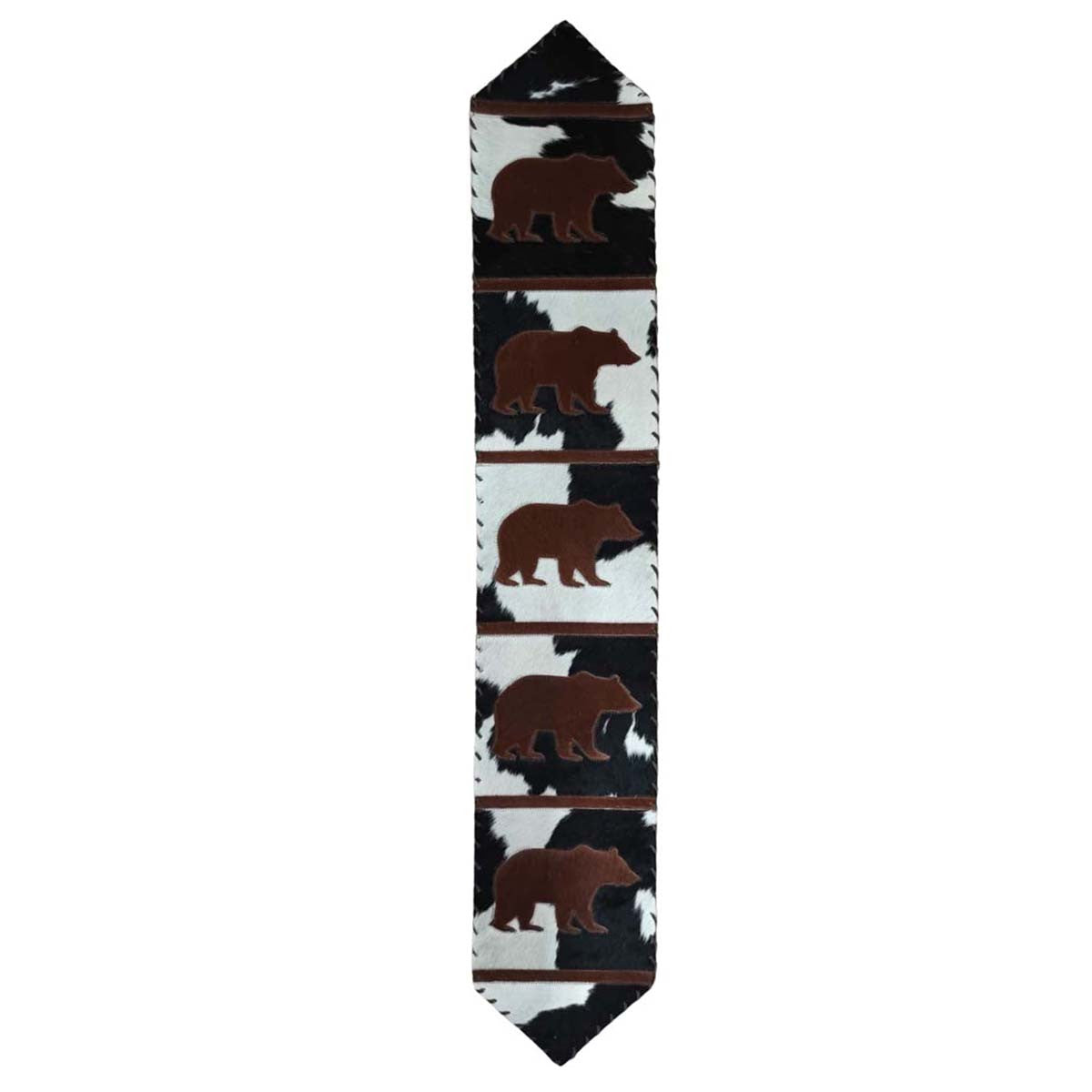 Roaming Bears Brown Leather Table Runners