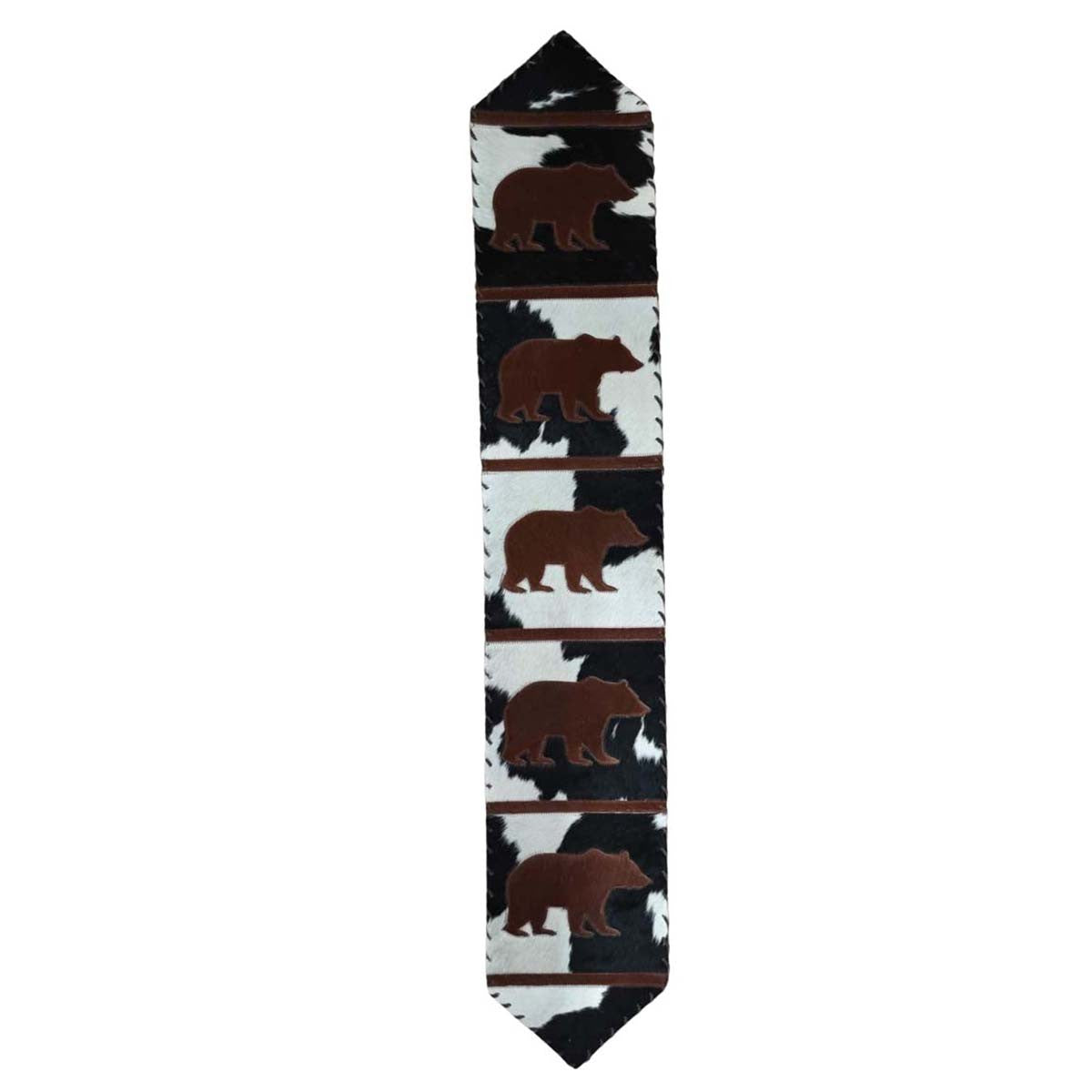Roaming Bears Brown Leather Table Runners