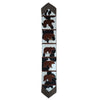 Fringed Roaming Brown Bears Leather Table Runner - 96 Inch