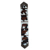 Fringed Roaming Brown Bears Leather Table Runner - 120 Inch