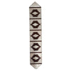 Ivory Step Pattern Cowhide Table Runner - 96 Inch