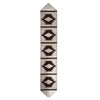 Ivory Step Pattern Cowhide Table Runner - 120 Inch