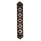 Fringed Brindle Step Pattern Table Runner - 96 Inch