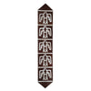 Lightning Hawk Brown Leather Table Runner - 96 Inch
