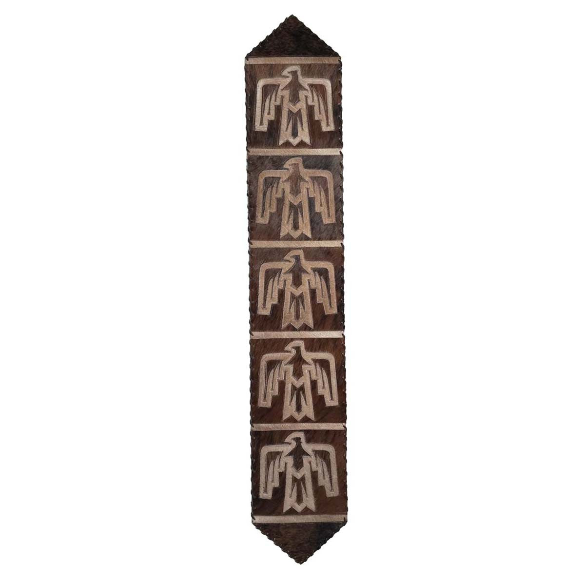 Lightning Hawk Brindle Leather Table Runners
