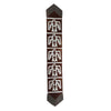Fringed Lightning Hawk Brown Leather Table Runner - 120 Inch