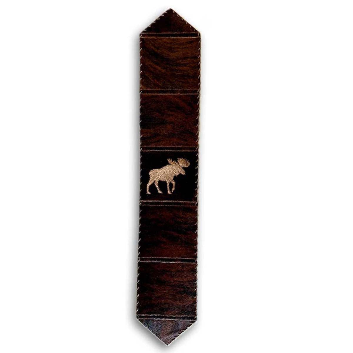 Moose Dark Brindle Leather Table Runners