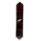 Moose Dark Brindle Leather Table Runner - 120 Inch