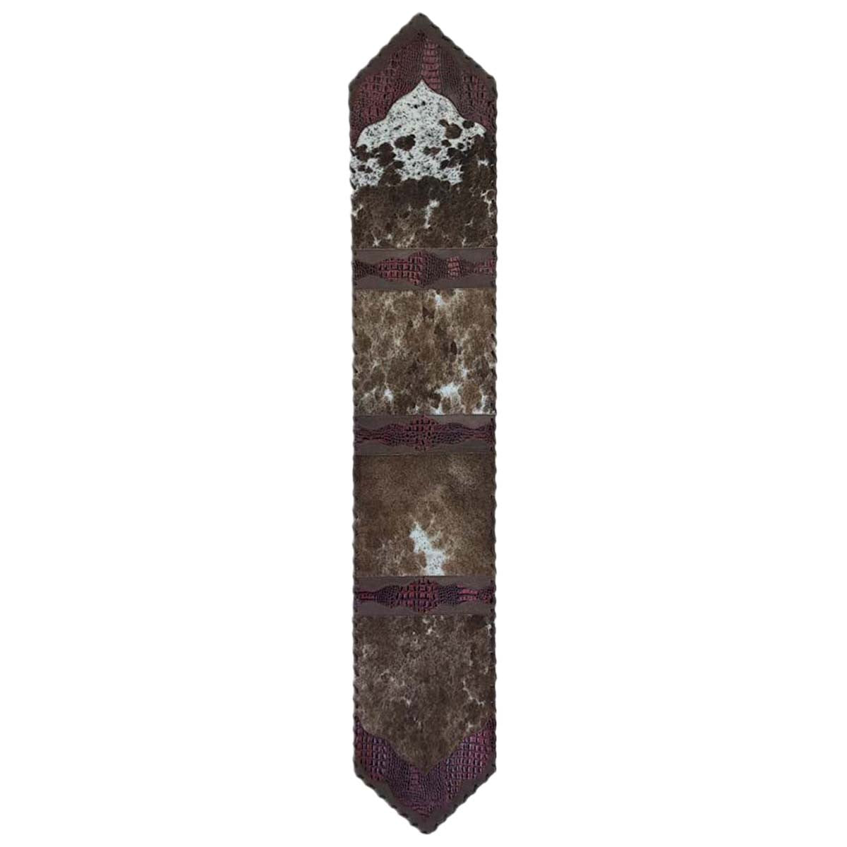 Red Faux Gator Embossed Leather Table Runners