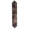 Dark Weathered Leather Embossed Table Runner - 120 Inch