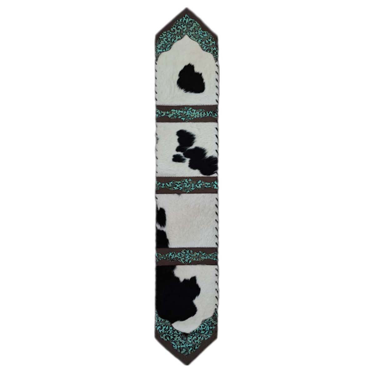 Holstein Panel & Teal Floral Table Runner - 96 Inch