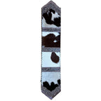 Dutch Brown Panel Flower Embossed Table Runner - 120 Inch