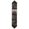 Floral Pattern Red Embossed Leather Table Runner - 120 Inch