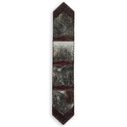 Floral Pattern Red Embossed Leather Table Runner - 120 Inch