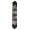 Fringed Tan Floral Embossed Leather Table Runner - 96 Inch