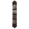Fringed Red Floral Embossed Leather Table Runner - 96 Inch
