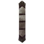 Fringed Red Floral Embossed Leather Table Runner - 96 Inch