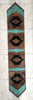 Harmony Cowhide & Teal Faux Gator Table Runner - 96 Inch