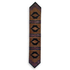 Harmony Cowhide & Red Faux Gator Table Runner - 96 Inch