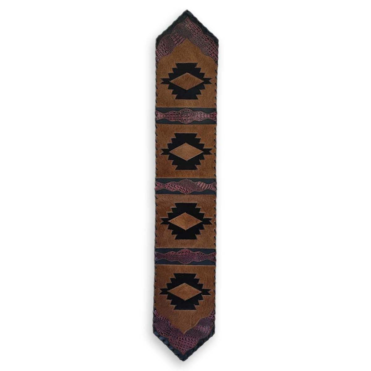 Harmony Cowhide & Red Faux Gator Table Runners