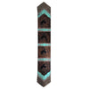 Fringed Bronc & Teal Faux Gator Table Runner - 96 Inch