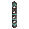 Fringed Wild Rider & Teal Faux Gator Table Runner - 96 Inch