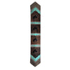 Fringed Bronc & Teal Faux Gator Table Runner - 120 Inch