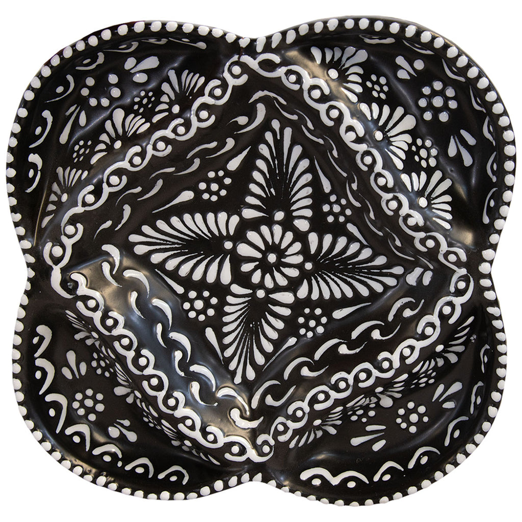 Patagonia Talavera Appetizer Plate - Black & White