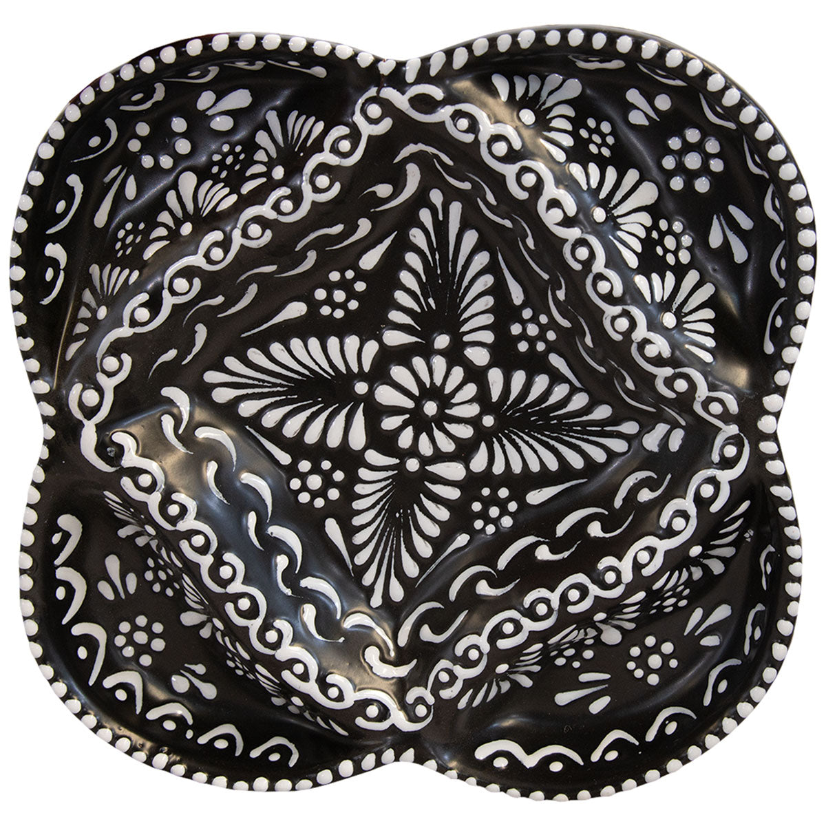Patagonia Talavera Appetizer Plate - Black & White