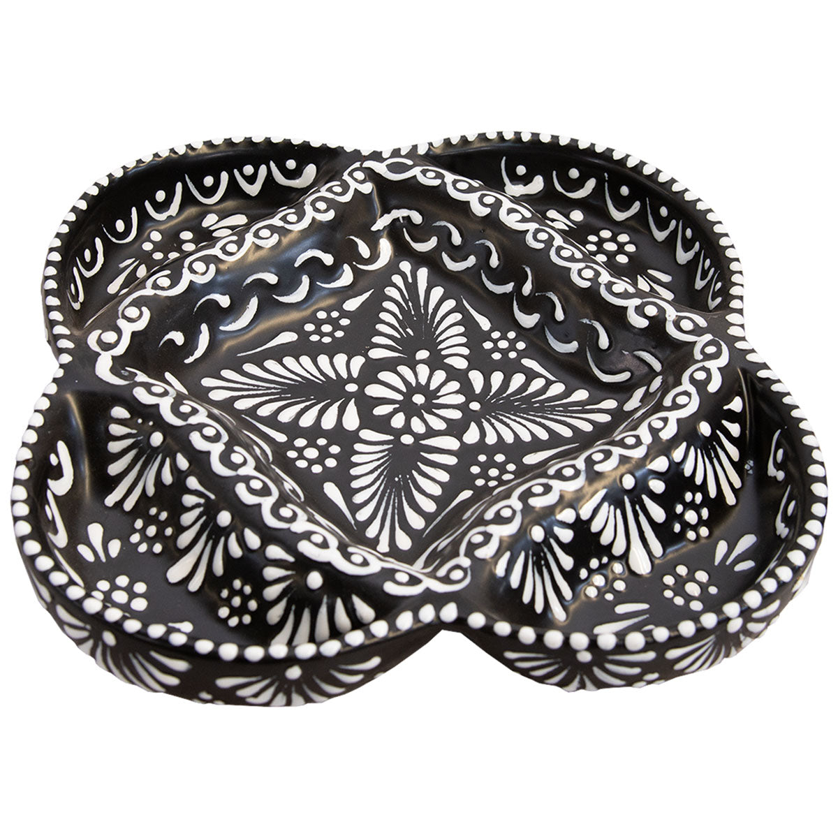 Patagonia Talavera Appetizer Plate - Black & White
