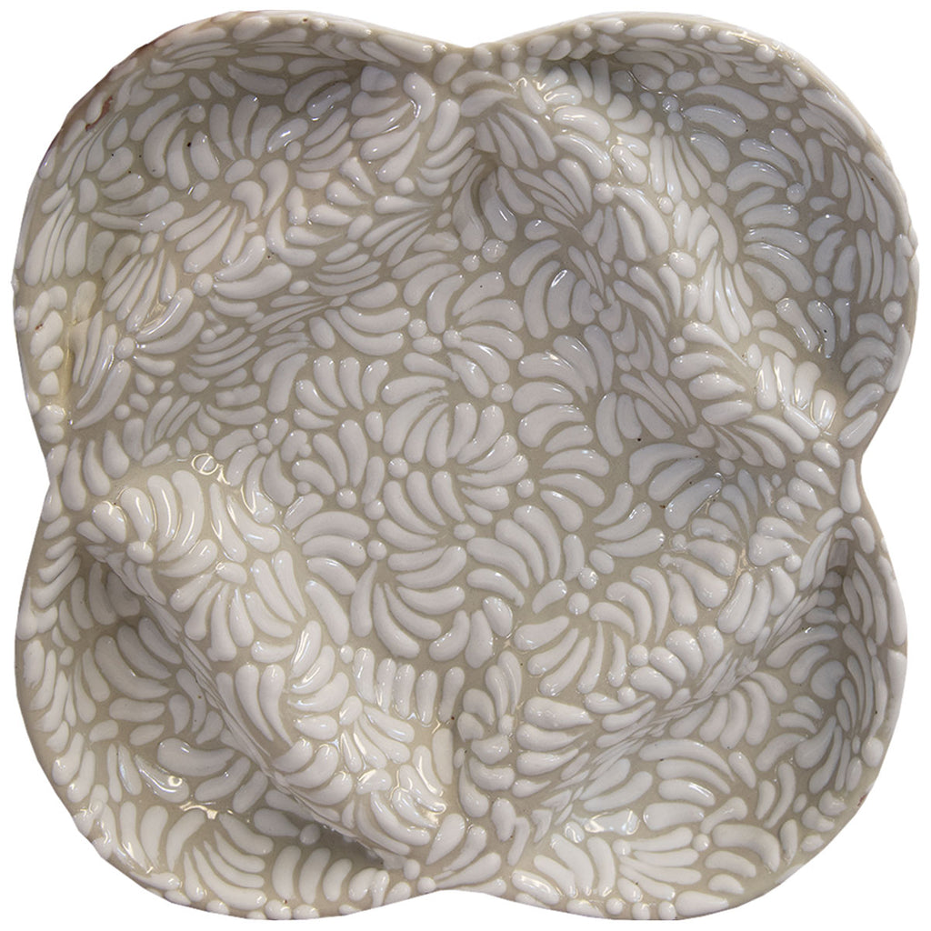Patagonia Talavera Appetizer Plate - Sand & White