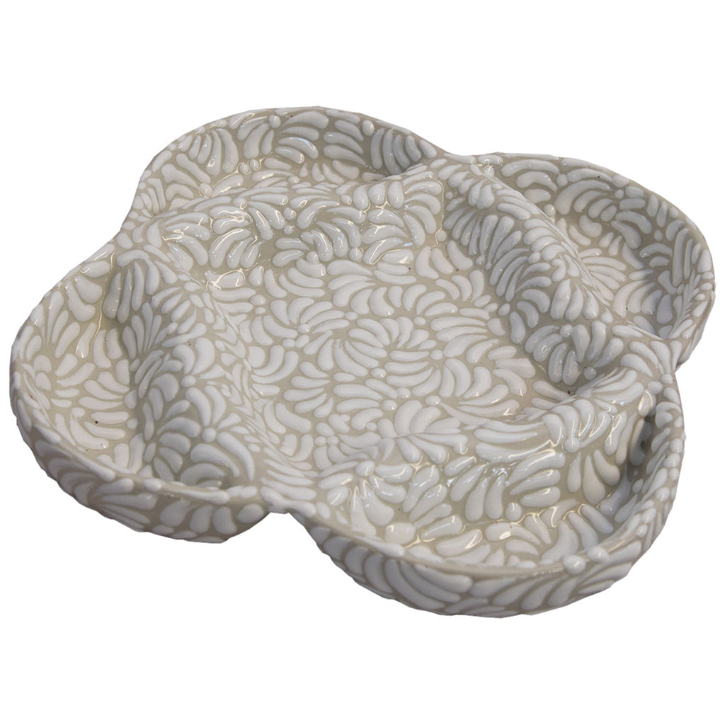 Patagonia Talavera Appetizer Plate - Sand & White