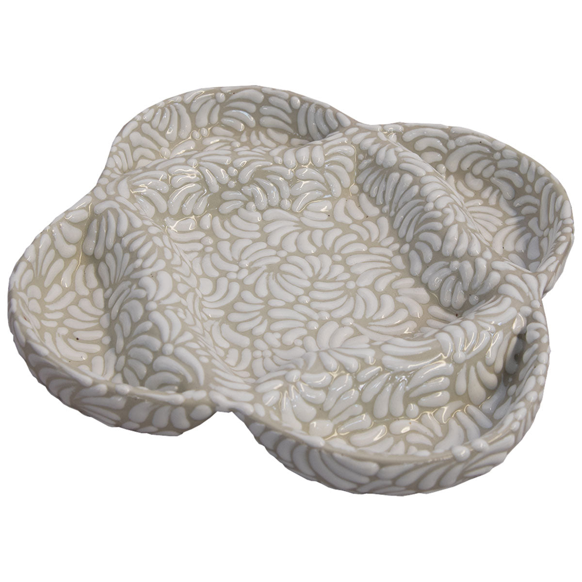 Patagonia Talavera Appetizer Plate - Sand & White