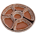 Talavera Sunset Terracotta & White Serving Platter (7 pcs)