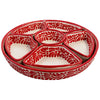 Talavera Sunset Red & White Serving Platter (7 pcs)