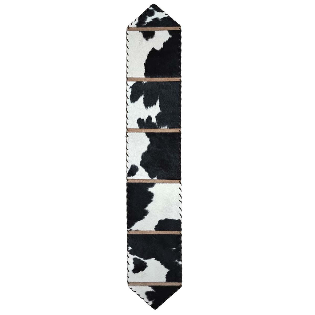 Holstein Leather Table Runner - 96 Inch