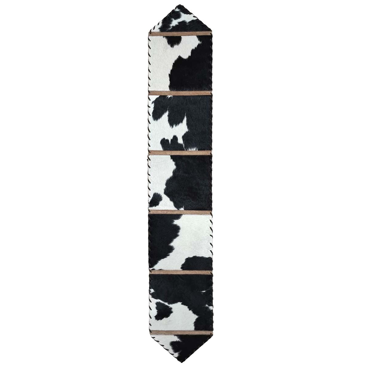 Holstein Leather Table Runner - 96 Inch