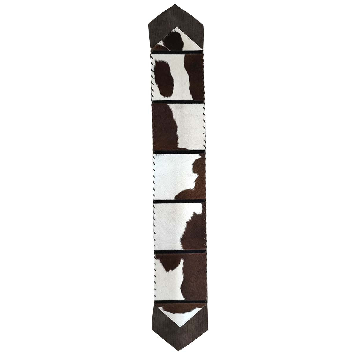 Fringed Ayrshire Cowhide Table Runner - 120 Inch