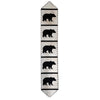 Ivory Bears Leather Table Runner - 96 Inch