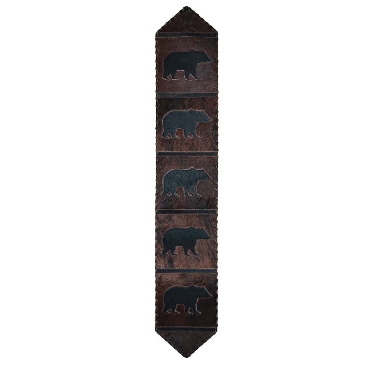 Midnight Bear Leather Table Runners