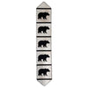 Ivory Bears Leather Table Runner - 120 Inch