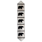 Ivory Bears Leather Table Runner - 120 Inch