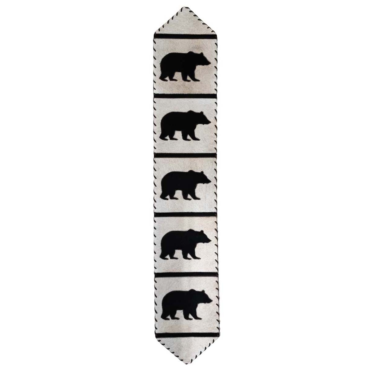 Ivory Bears Leather Table Runners